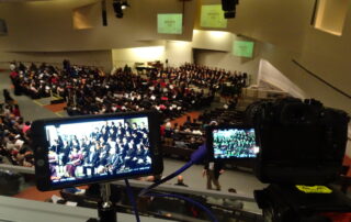 On site multi camera live concert video production with Genie Lamp Studios for an orchestra.
