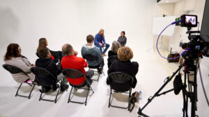 Chris Wyllie NLP seminar in studio lecture video production by Genie Lamp Studios, Markham.