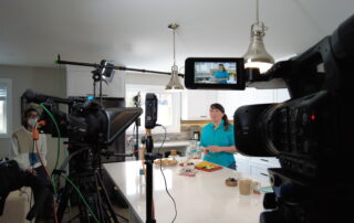 Two camera television cooking segment with pro video production services from Genie Lamp Studios Markham.
