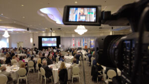 Corporate lecture video production recording with Genie Lamp Studios Markham.