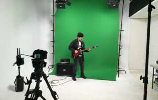 Green screen music video production recording in studio at Genie Lamp Studios, Markham.