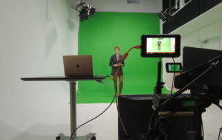 Corporate presentation with green screen in studio at Genie Lamp Studios in Markham.