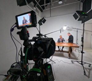 Corporate video production in studio with Genie Lamp Studios Markham.