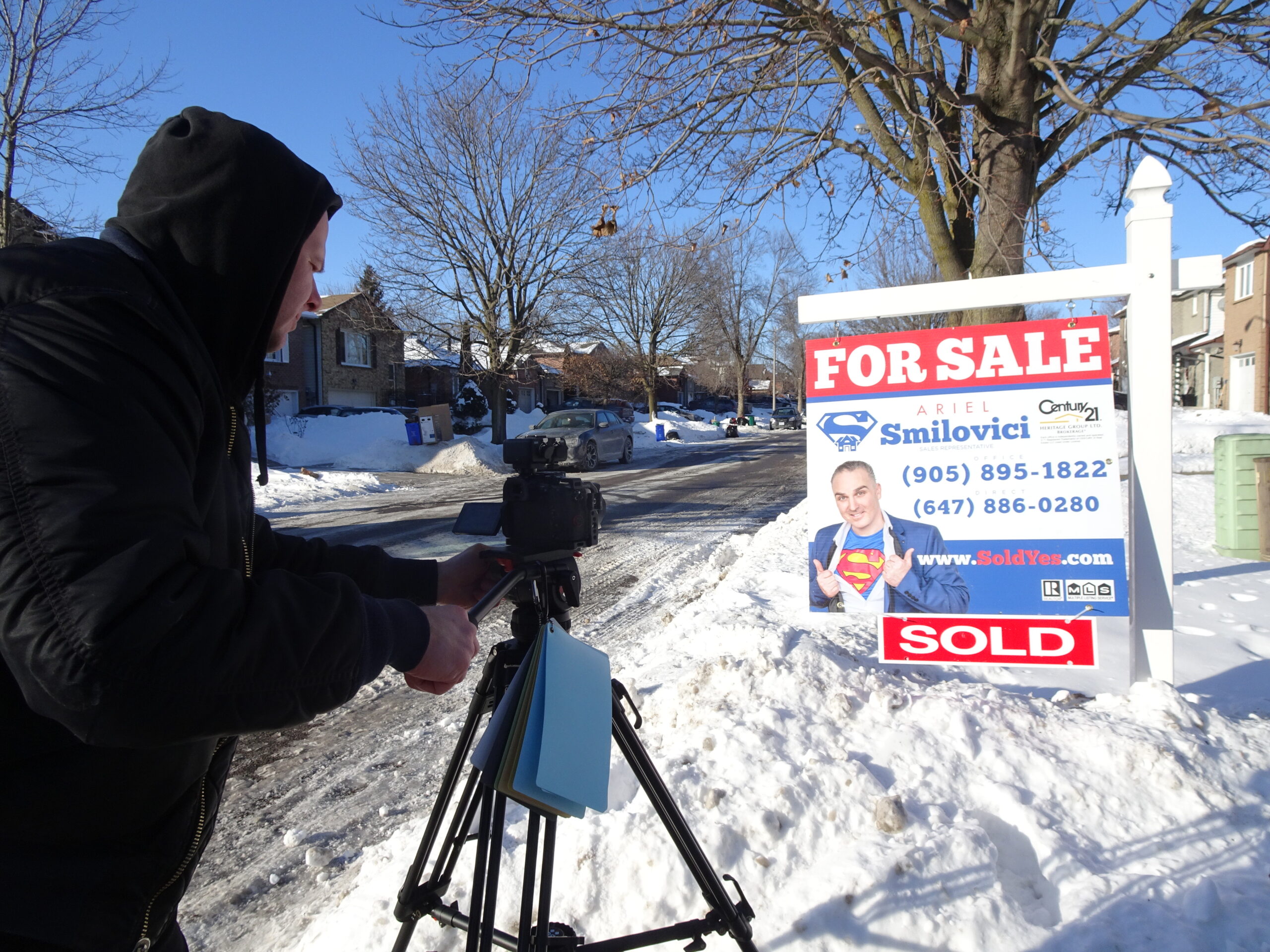 Real estate video production on site in Markham.