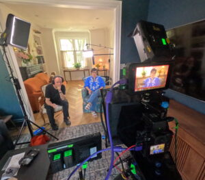 Breast cancer video production recording on site in Toronto with Genie Lamp Studios.