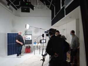 Markham Video Recording of solar panel demonstration in Markham studio.